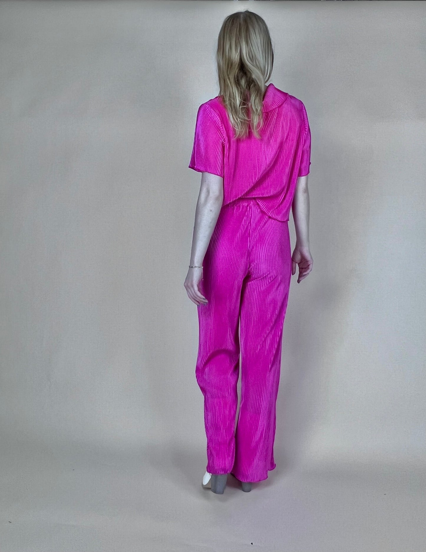 Fuschia Crinkle Top