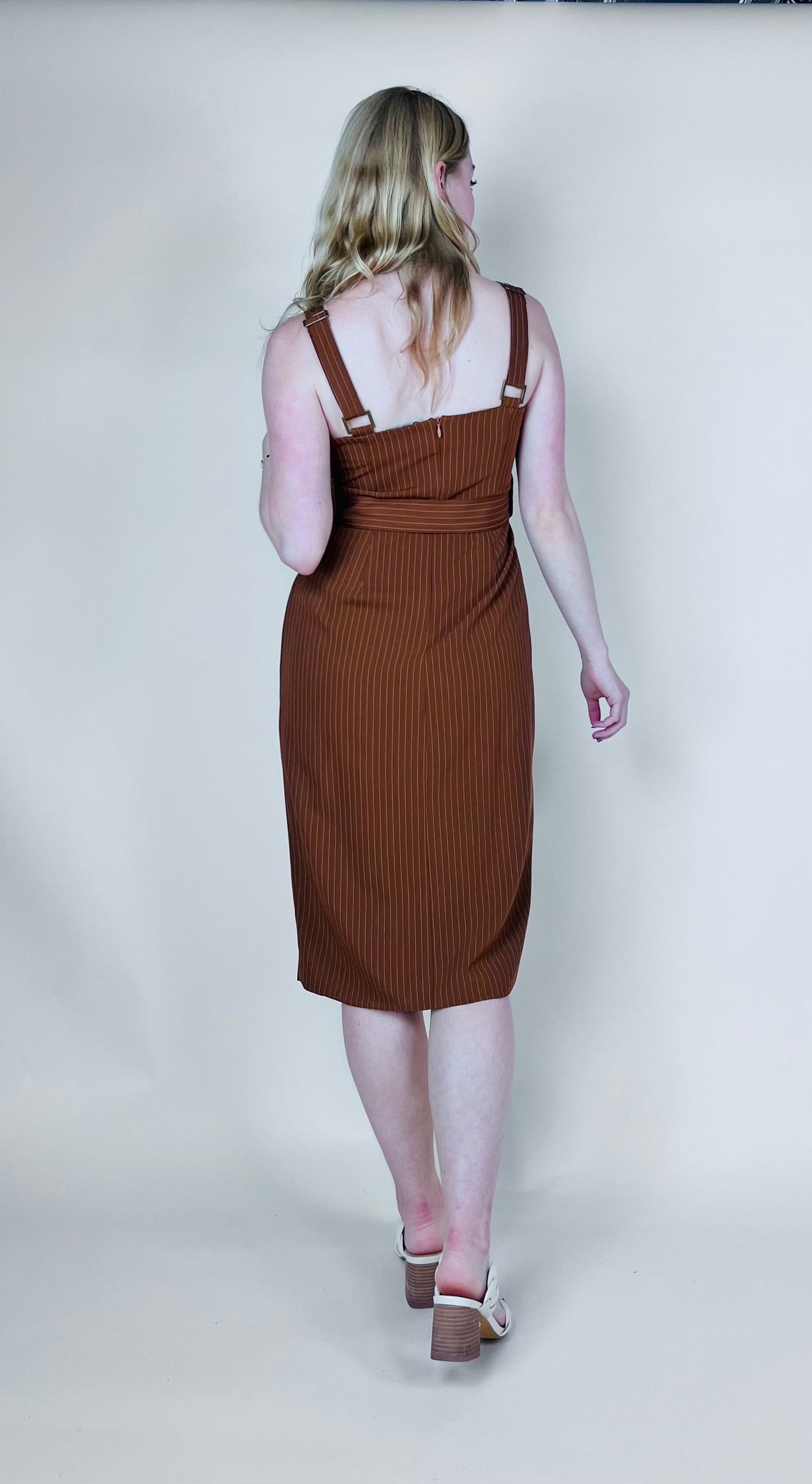 Pinstripe Midi Jumper