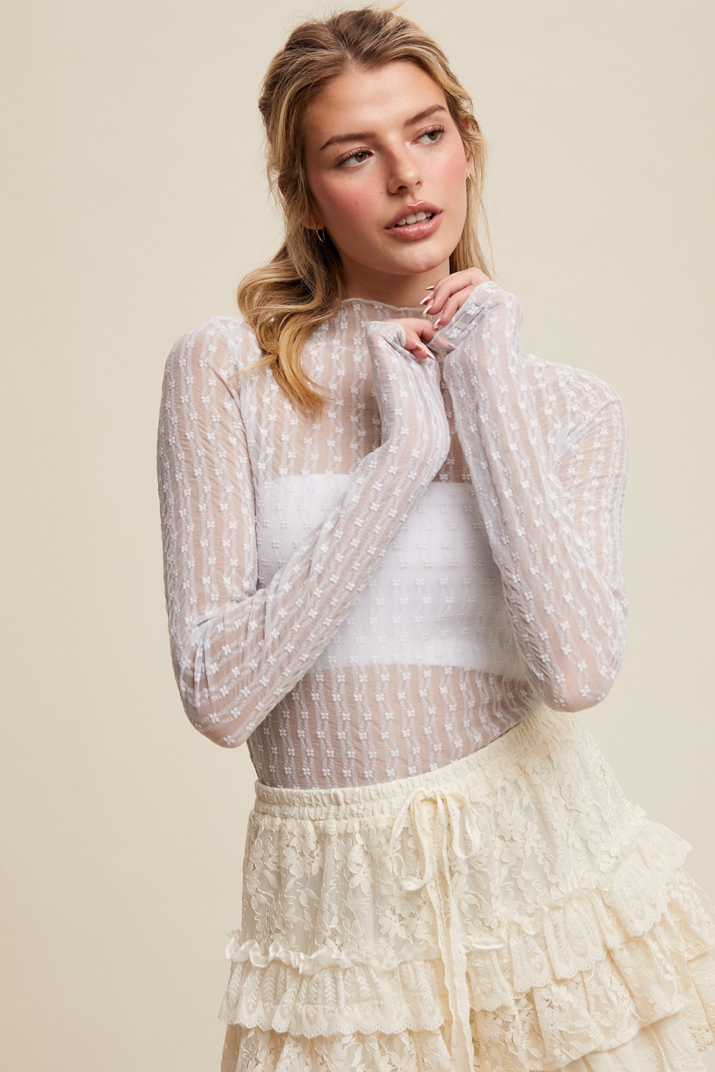 Viola Lace Mesh Top