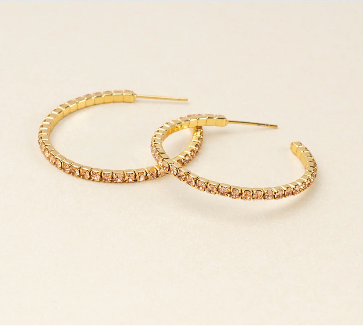 Rhinestone Hoop Earrings