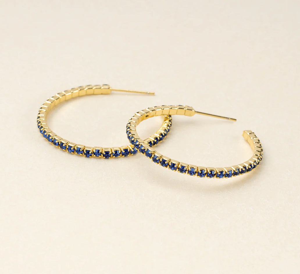 Rhinestone Hoop Earrings