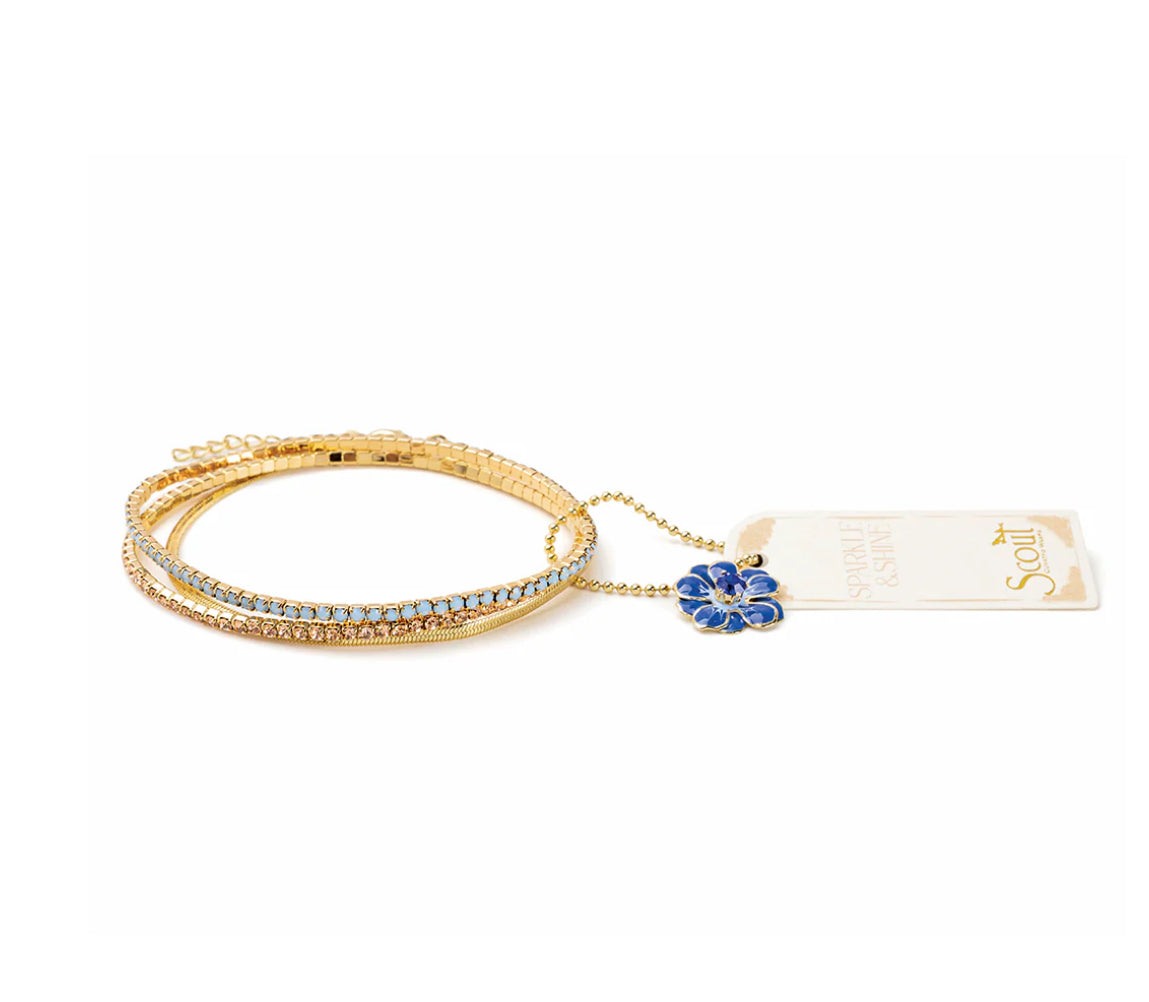 Rhinestone Bracelet Trio