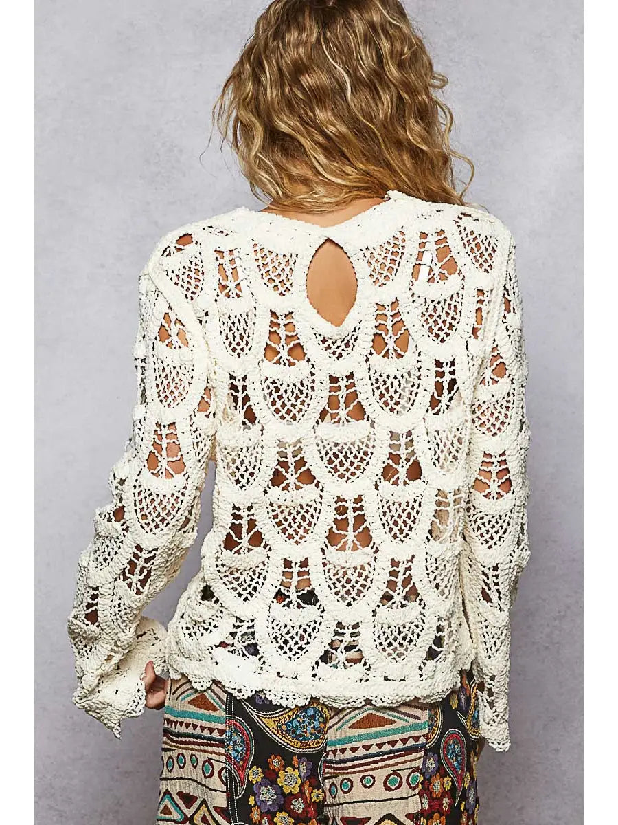 Open Weave Crochet Top