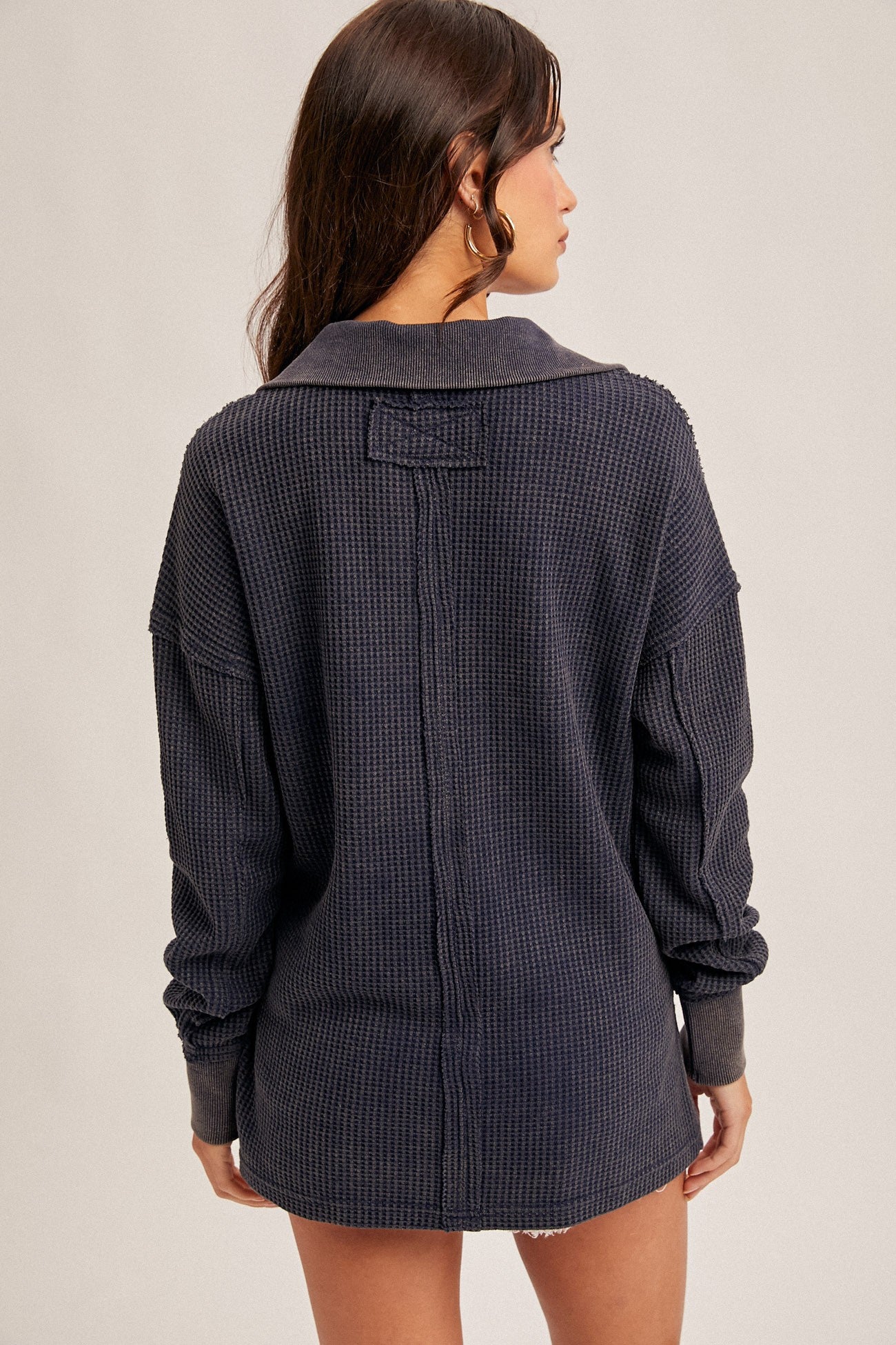Thermal Waffle Knit Top