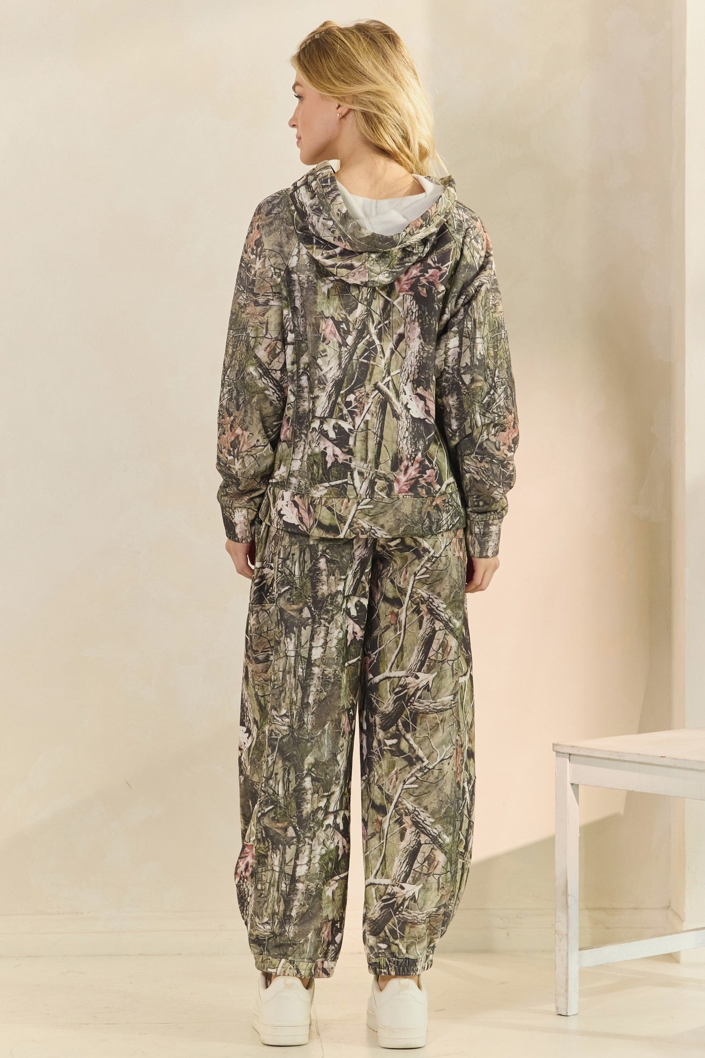 Camo Pattern Barrel Joggers