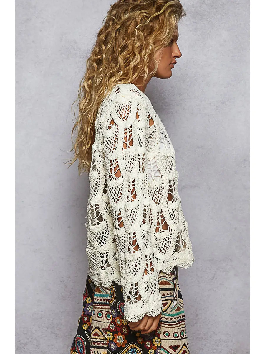 Open Weave Crochet Top