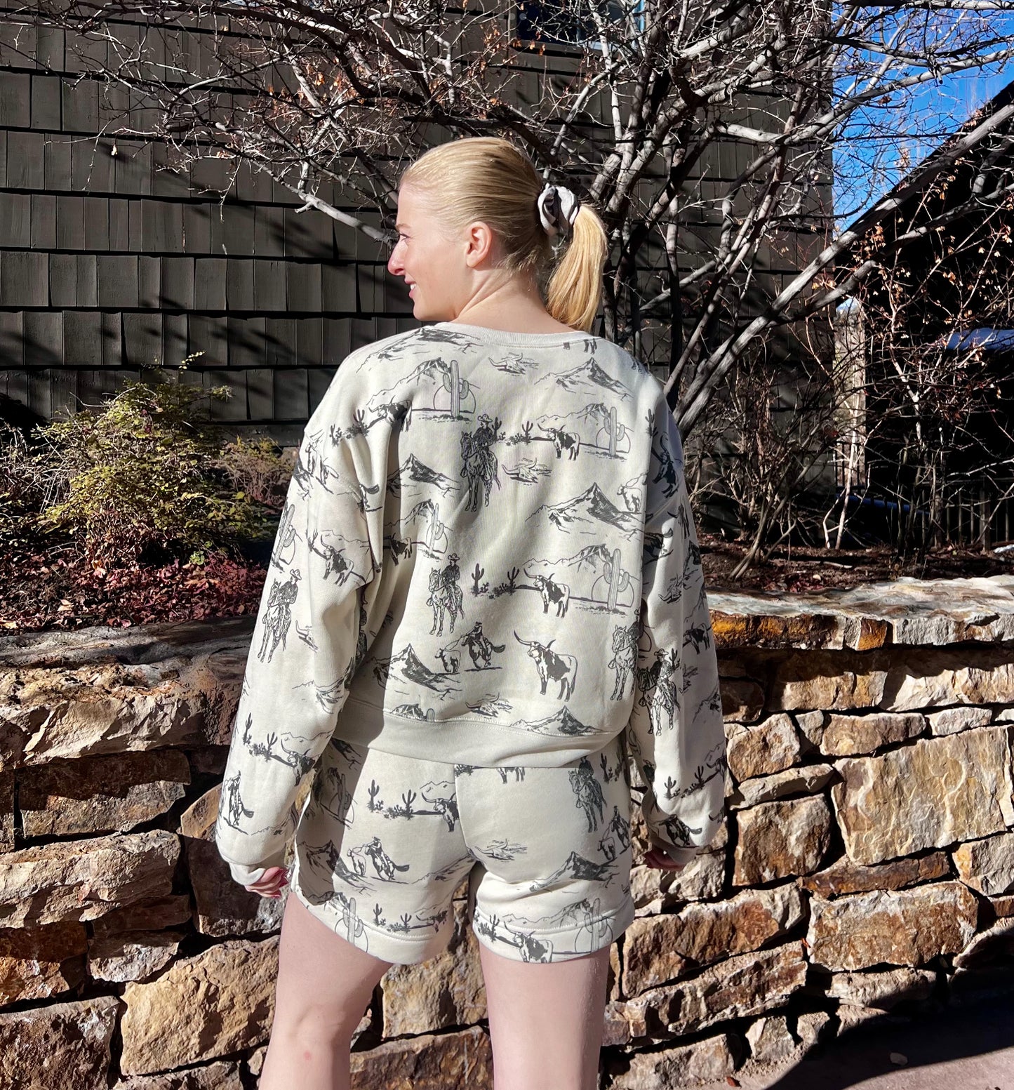 Western Print Sweatshirt