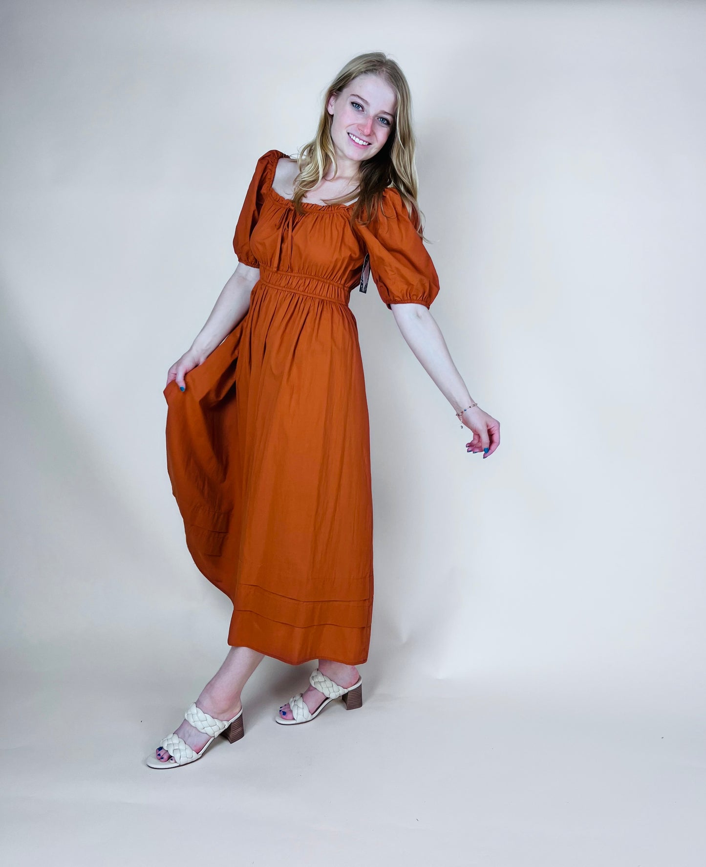 Bronze Midi Dress