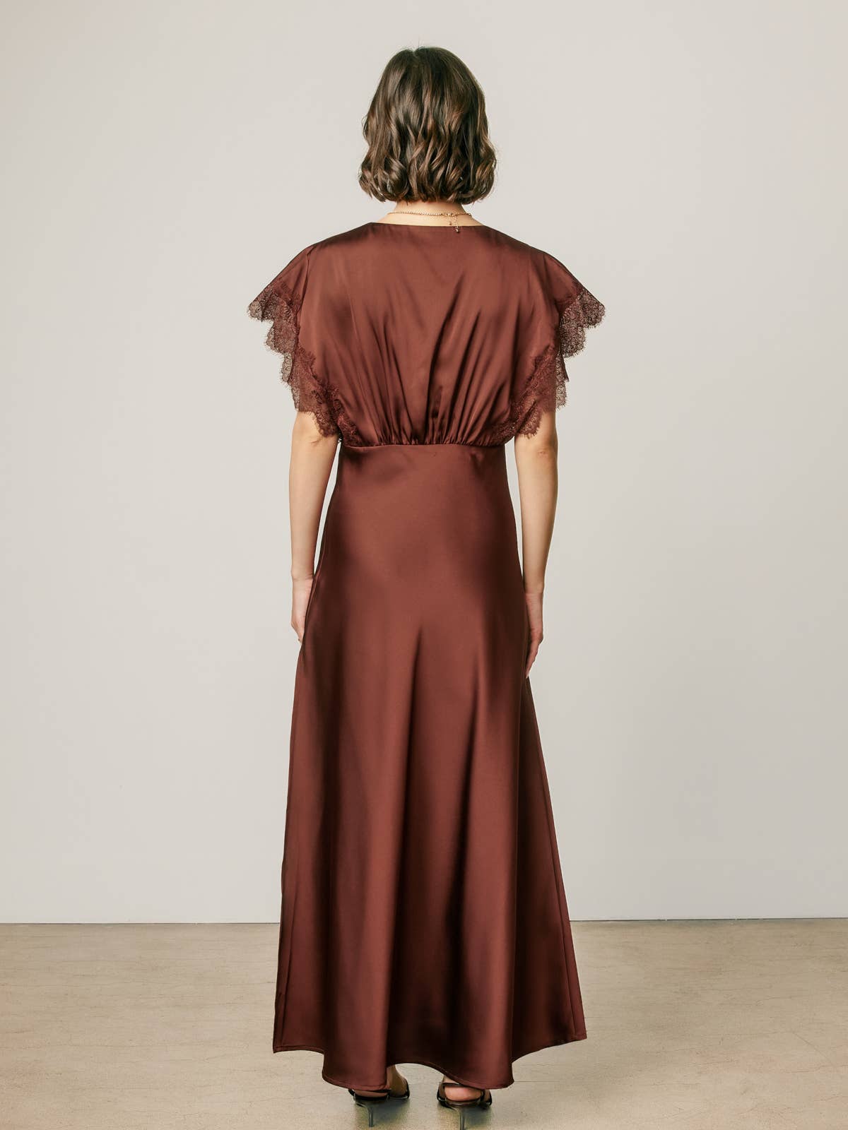 Lace Sleeve Maxi Dress