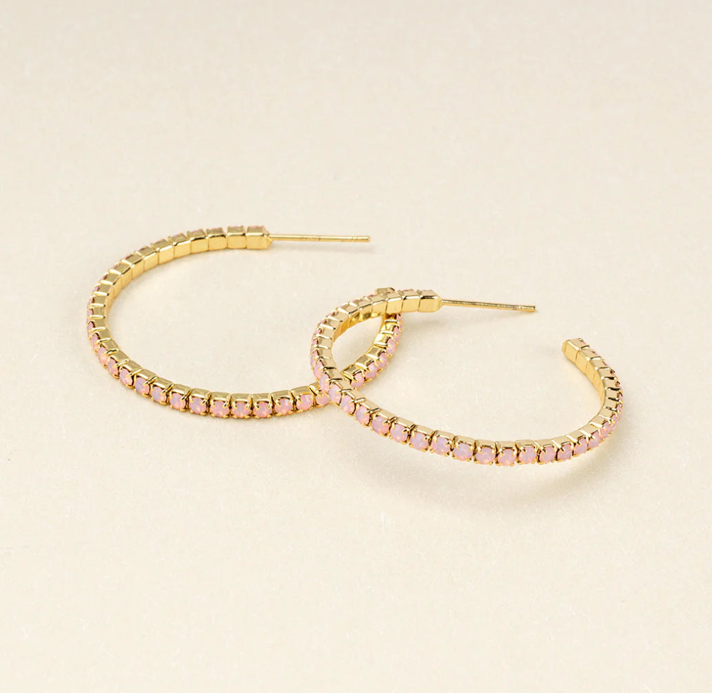 Rhinestone Hoop Earrings