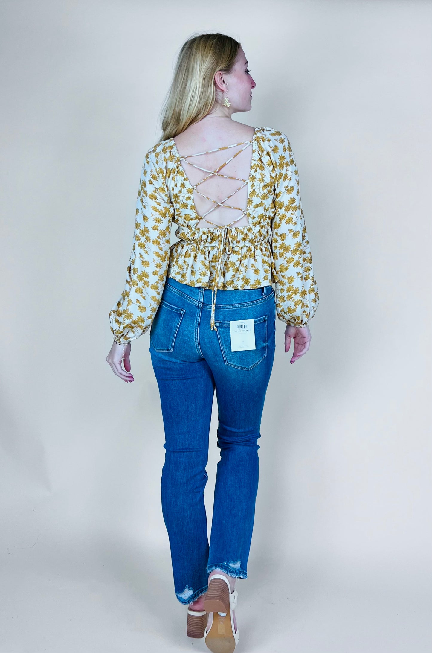 Dusty Lace Back Top