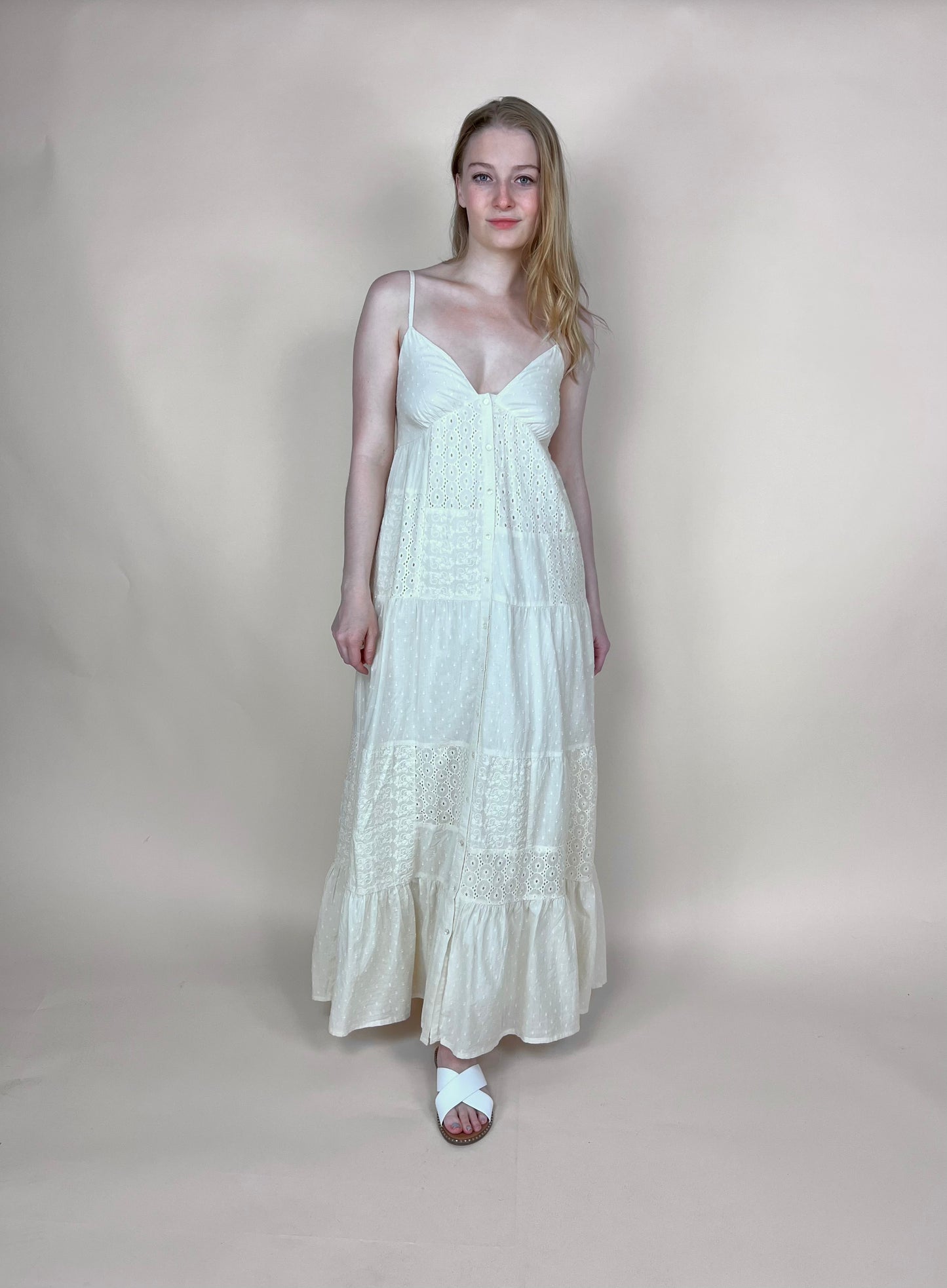 Cream Patchwork Maxi