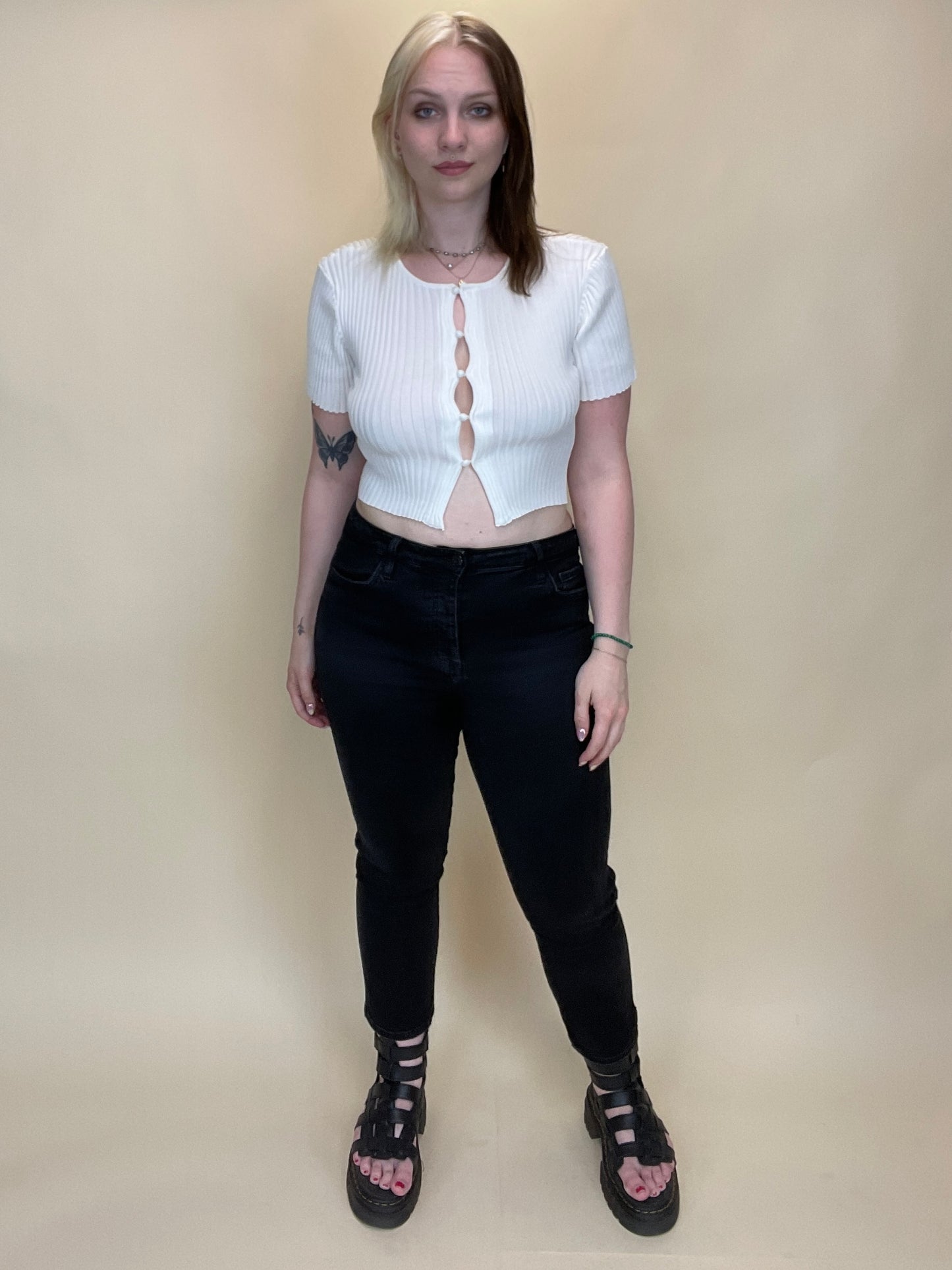Ivory Cropped Cardigan