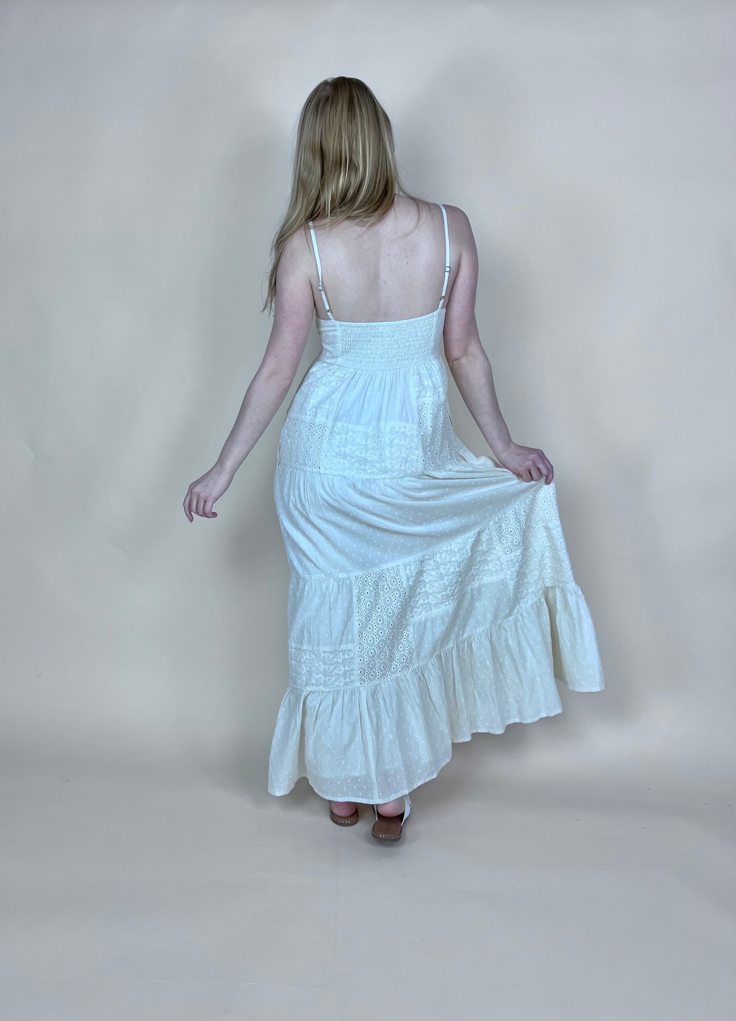 Cream Patchwork Maxi