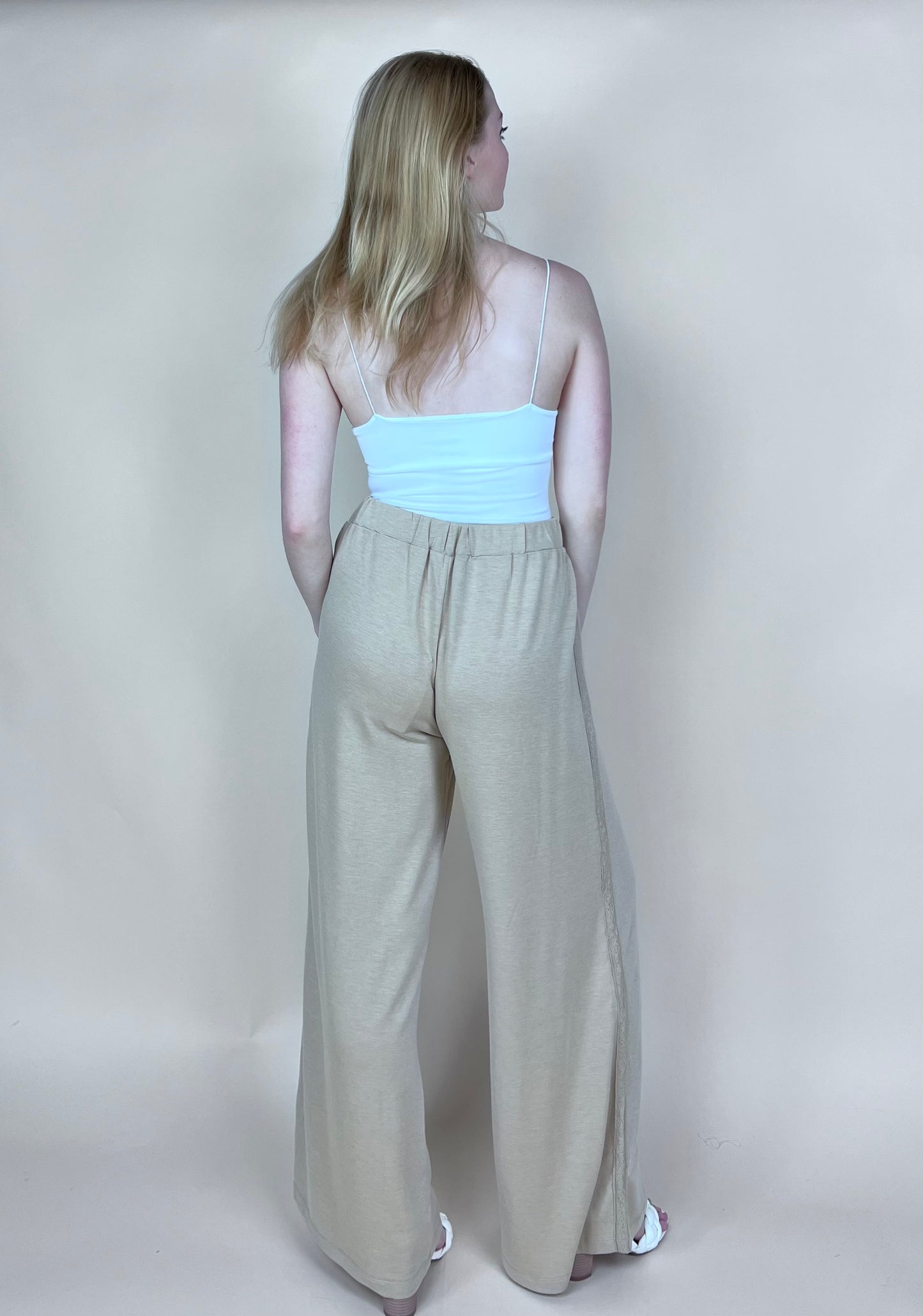 Almond Wide Leg Pant