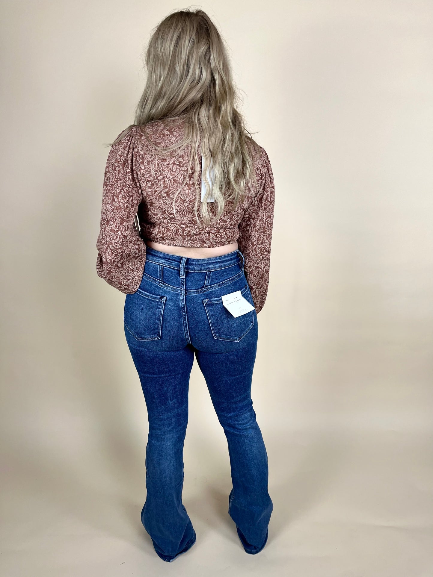 Tie Front Printed Blouse