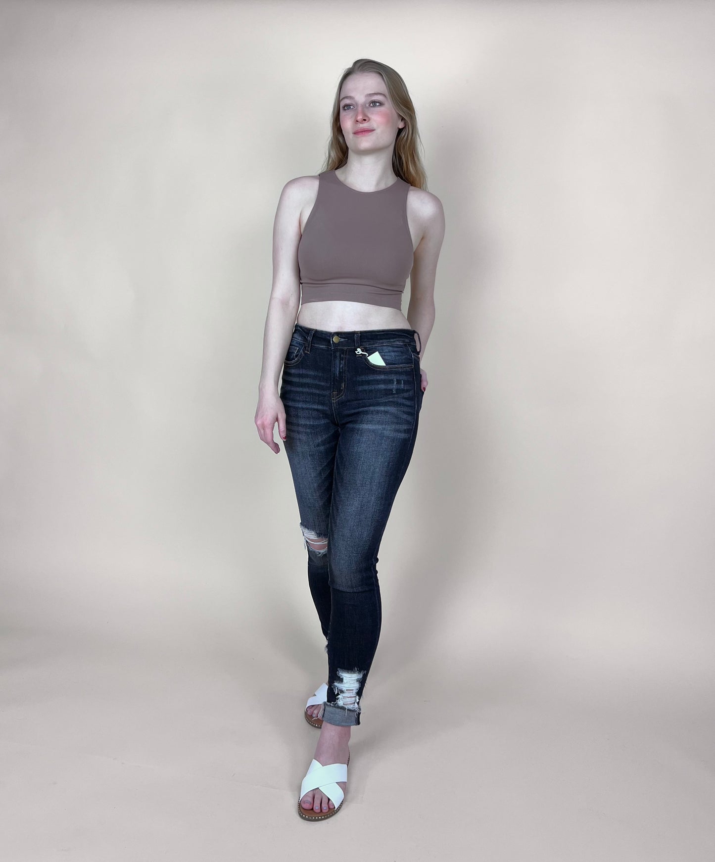 Crew Neck Crop Top
