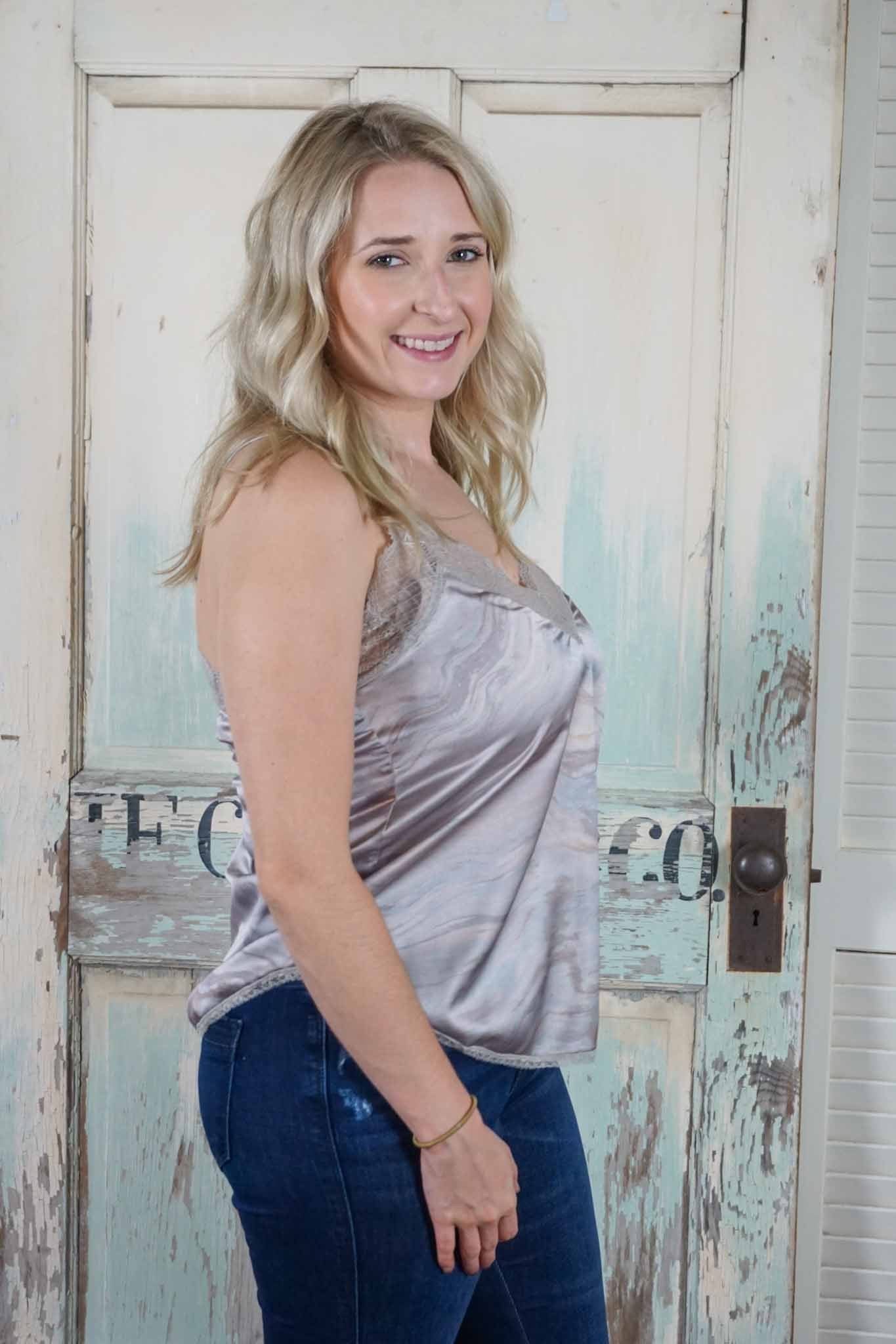 Tie-dye Lace Tank