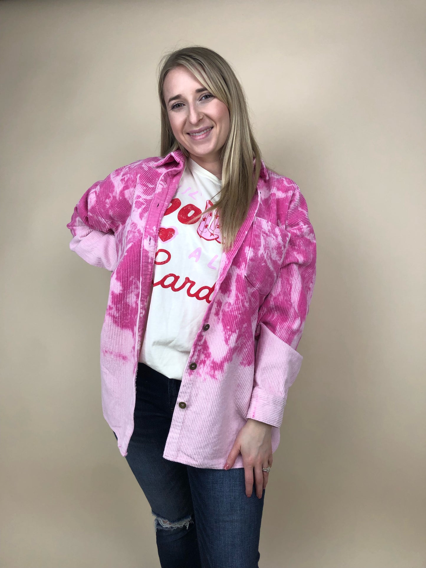 Bubble Gum Corduroy Jacket