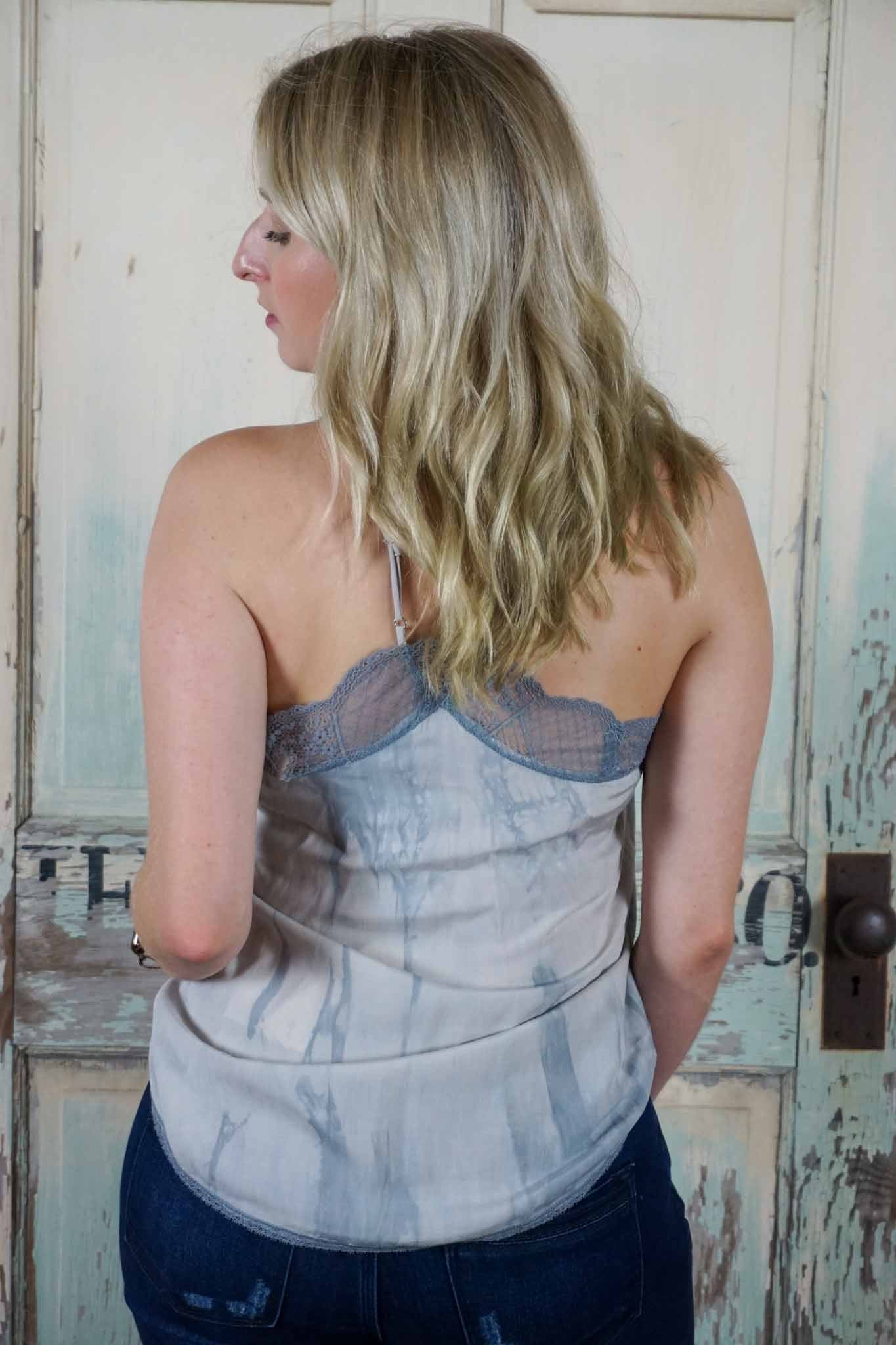 Tie-dye Lace Tank