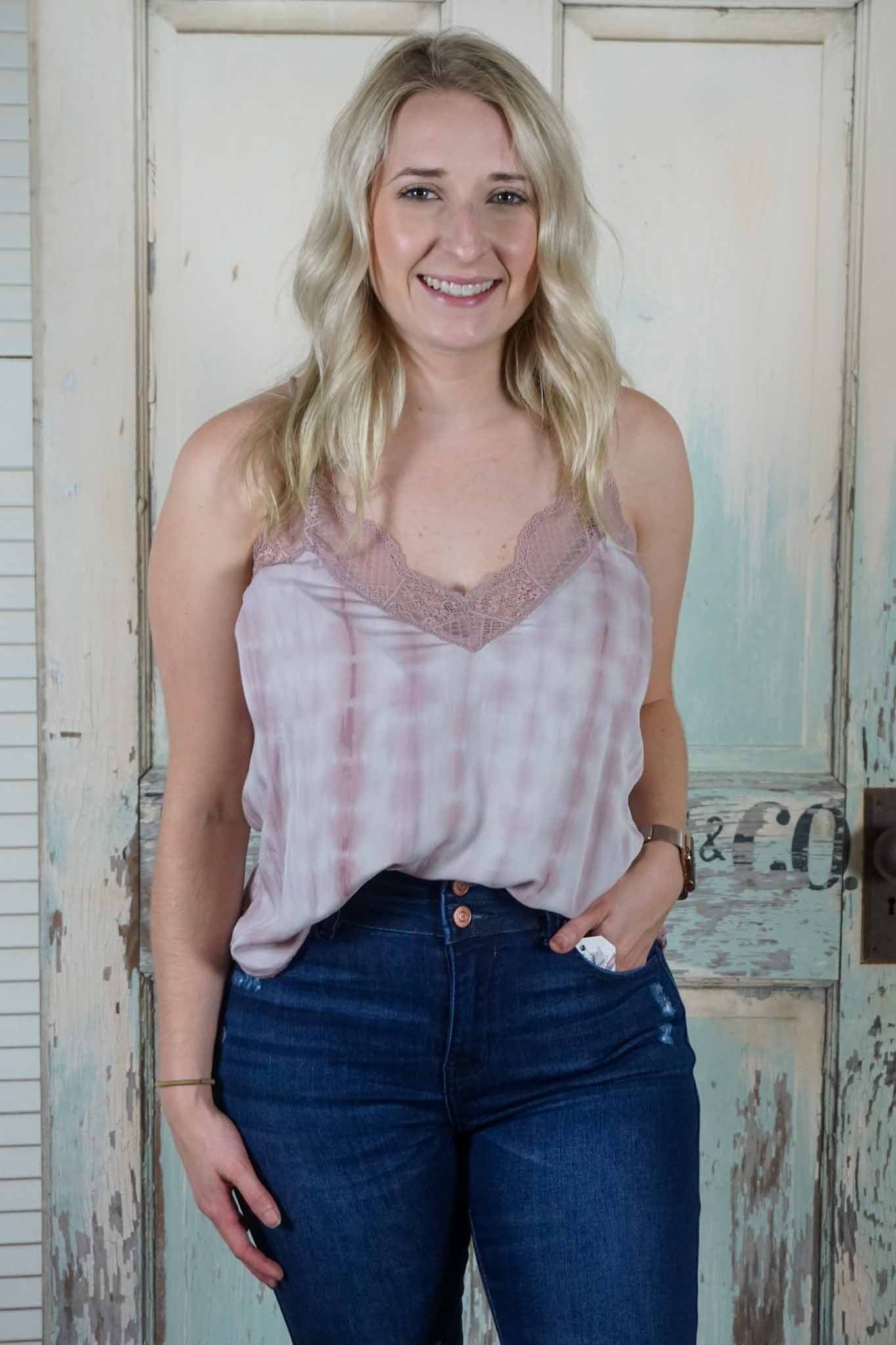 Tie-dye Lace Tank