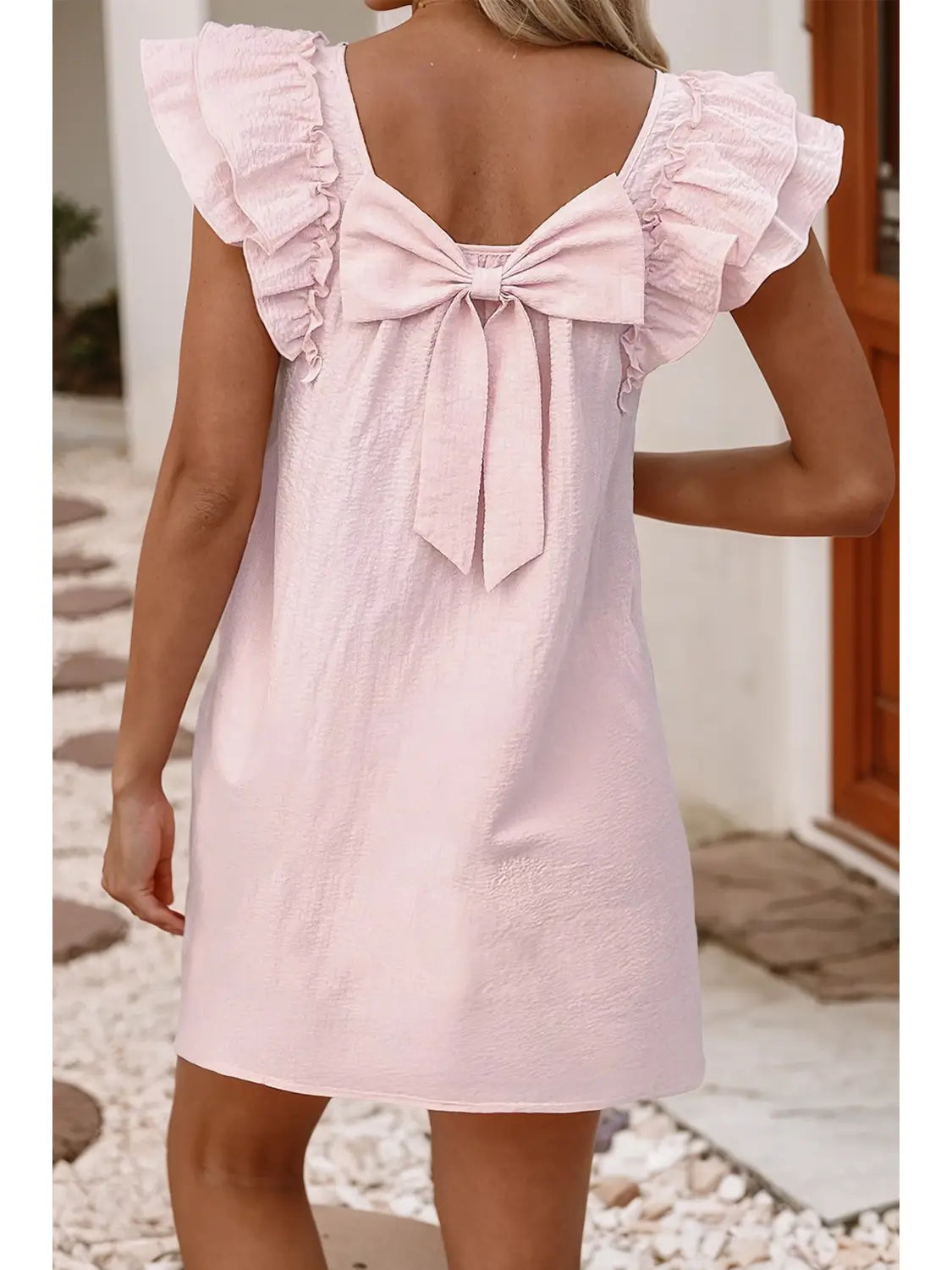 Bow Back Mini Dress