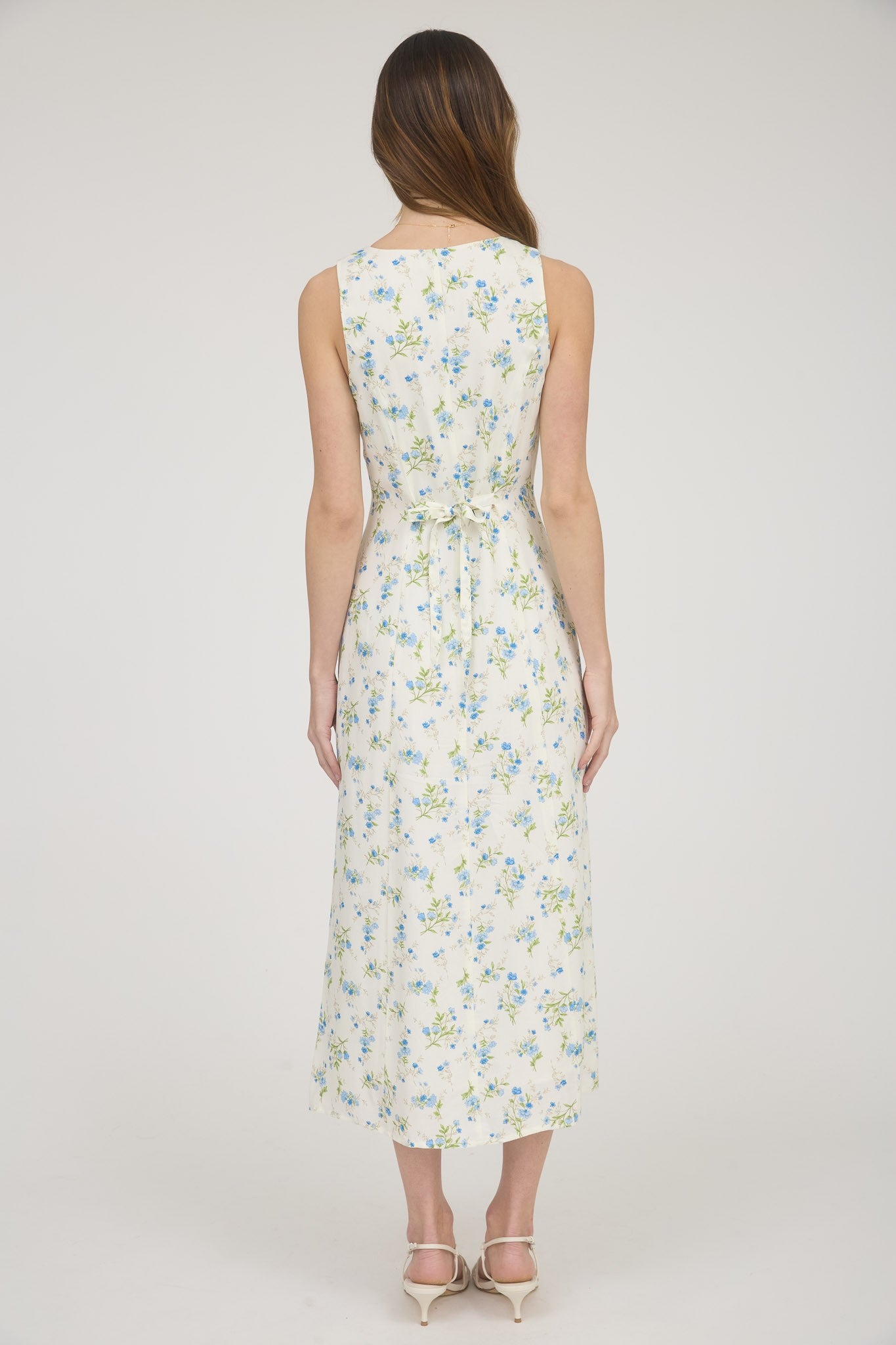 Button Front Midi Dress