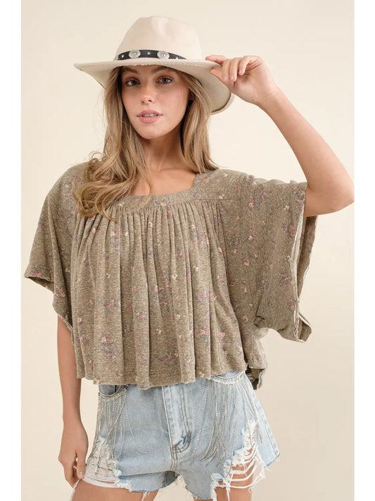 Floral Jersey Top