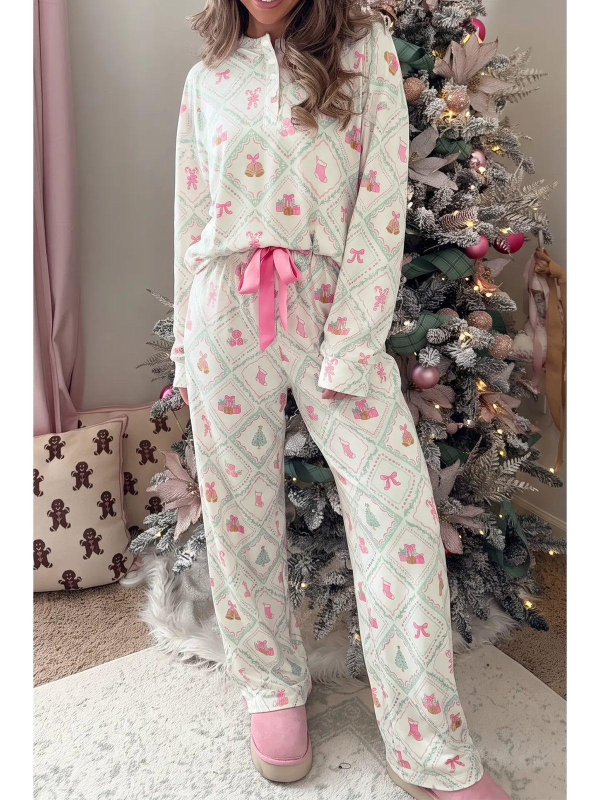 Patchwork Print Pajamas