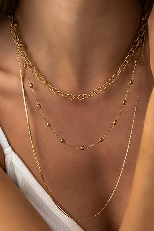 Triple Layer Chain Necklace