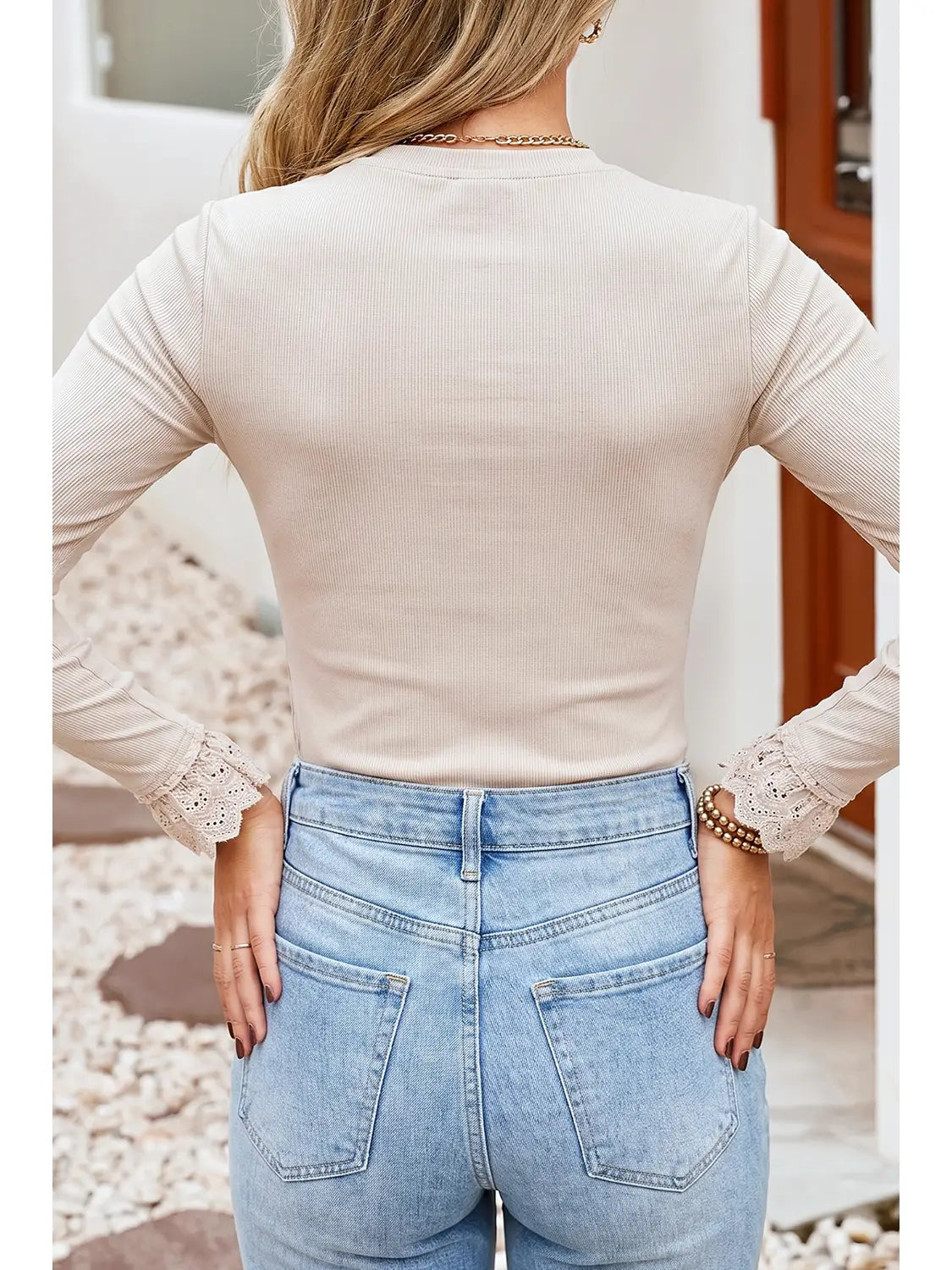 Lace Cuff Top