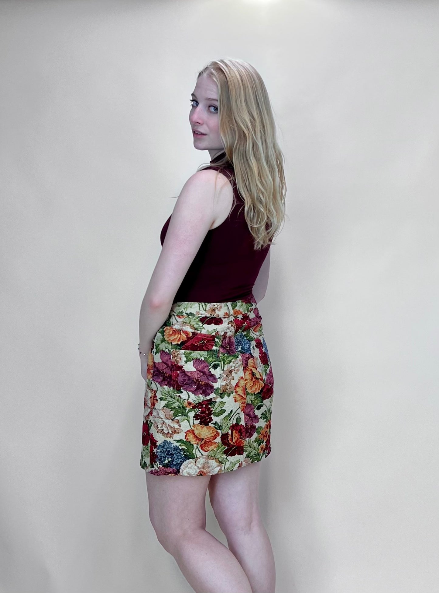 Floral Mini Skirt