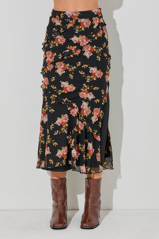 Floral Midi Skirt