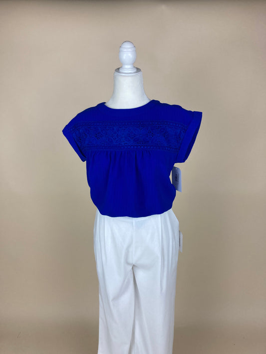 Embroidered Yoke Top