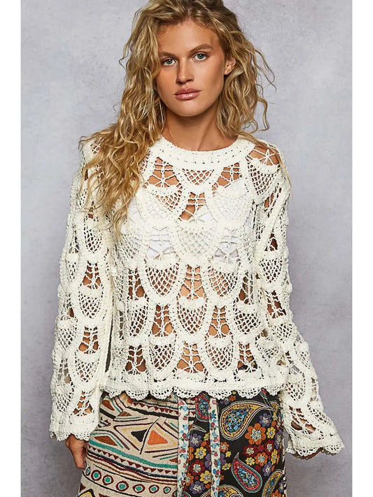 Open Weave Crochet Top