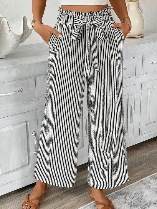 Striped Wide Leg Pants