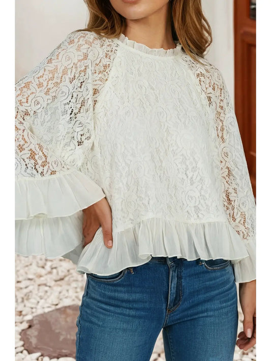 Lace Bell Sleeve Top