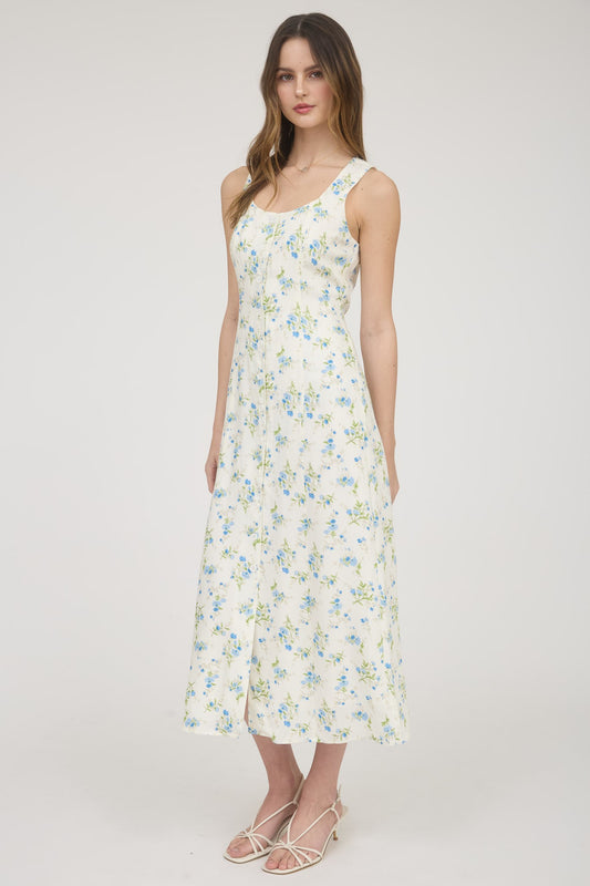 Button Front Midi Dress