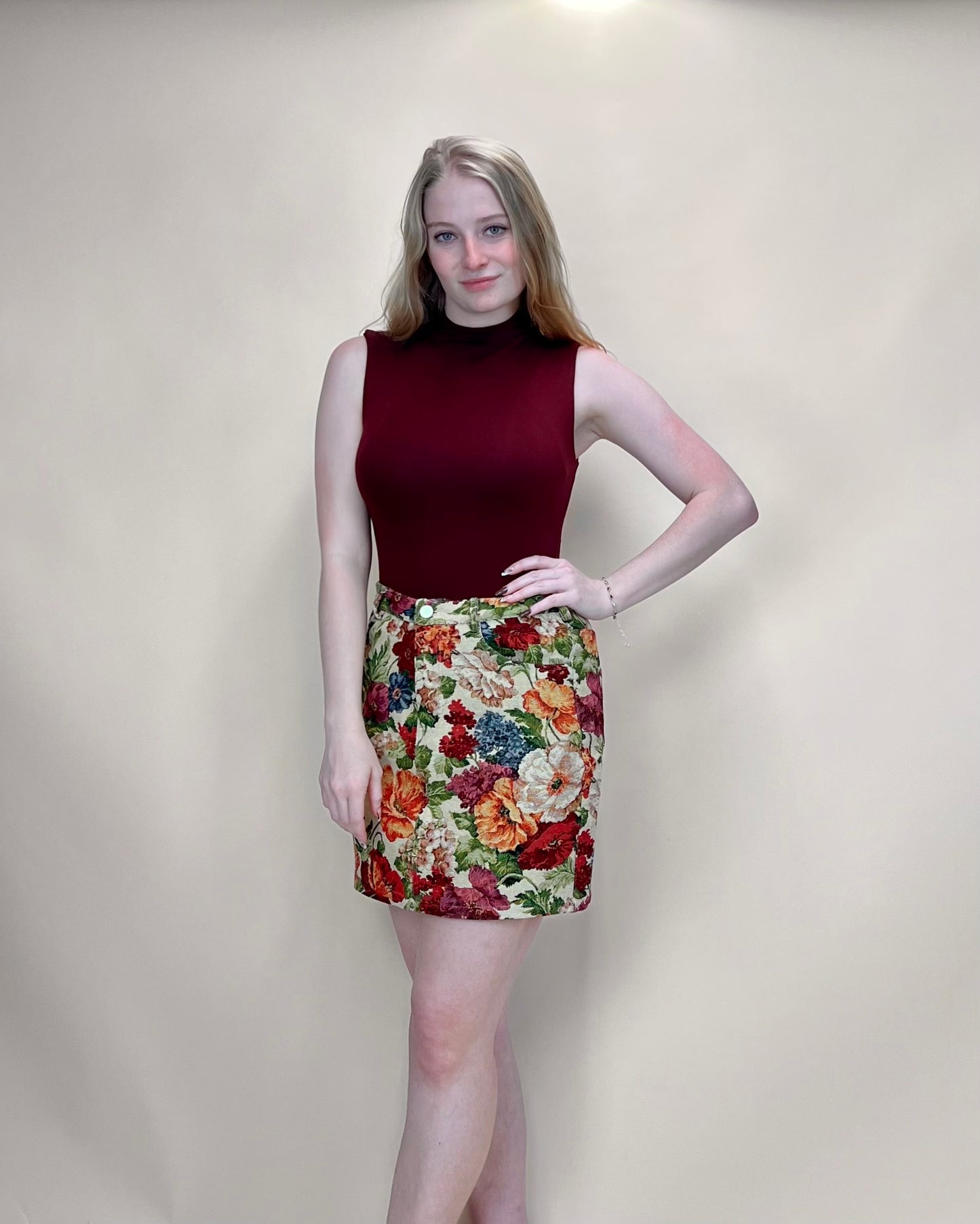 Floral Mini Skirt