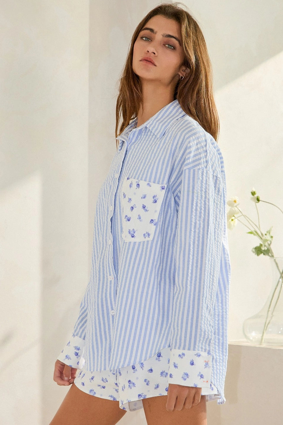 Contrast Detail Shirt