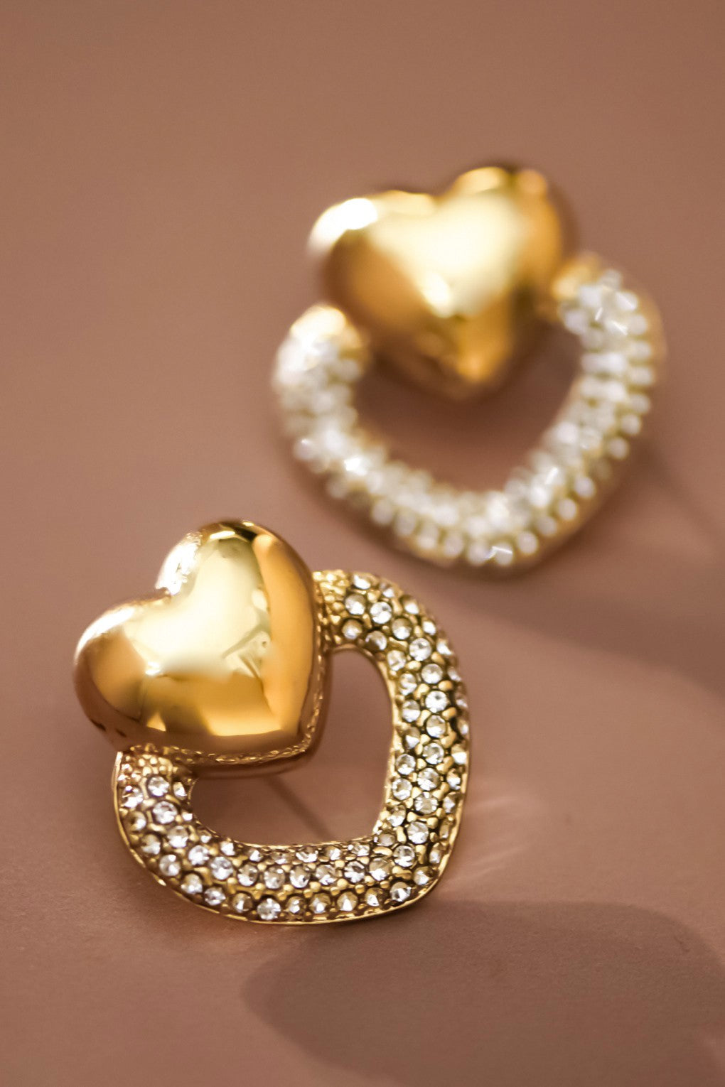 Gold Heart Earrings