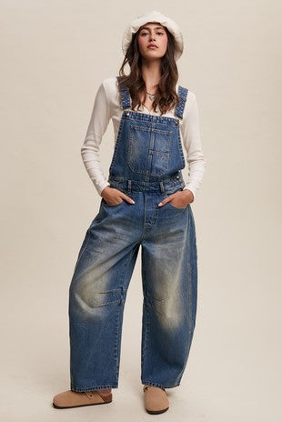 Barrel Leg Overalls