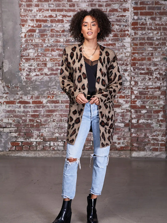 Animal Print Cardigan