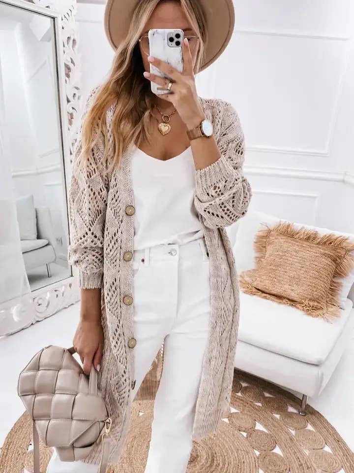 Openwork Cardigan
