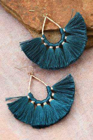 Boho Fringed Teardrop Earrings
