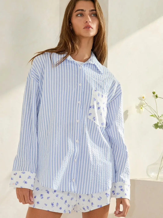 Contrast Detail Shirt