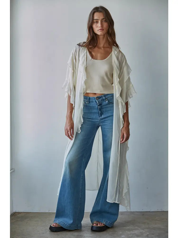 Ruffled Kimono