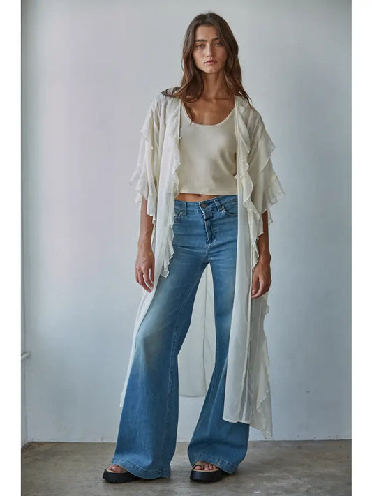 Ruffled Kimono