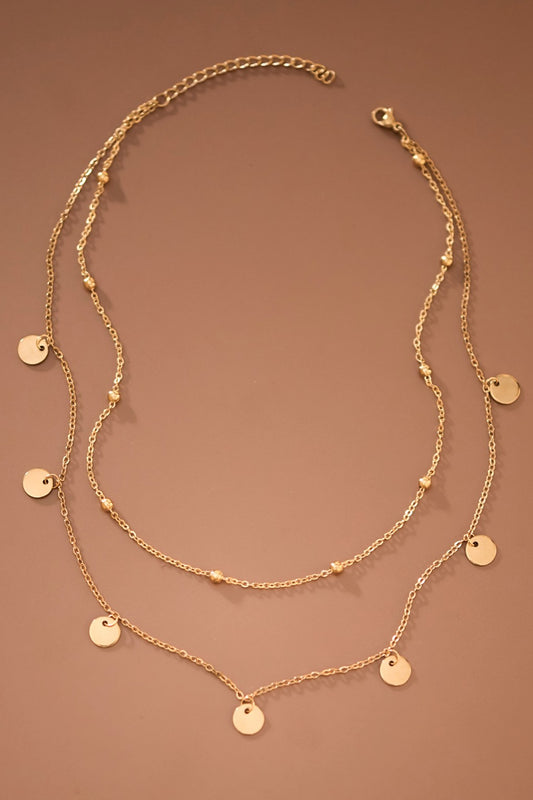 Gold Disc Necklace