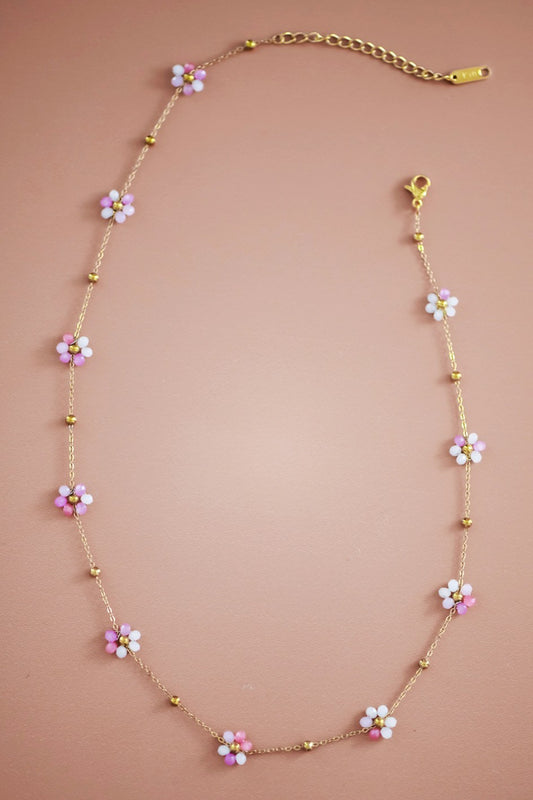 Beaded Flower Necklace